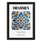 Drammen, Norway – Travel Poster, in sleek black frame
