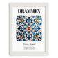 Drammen, Norway – Travel Poster, placed in minimal white frame