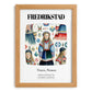 Fredrikstad, Norway – Travel Poster, set in oak frame