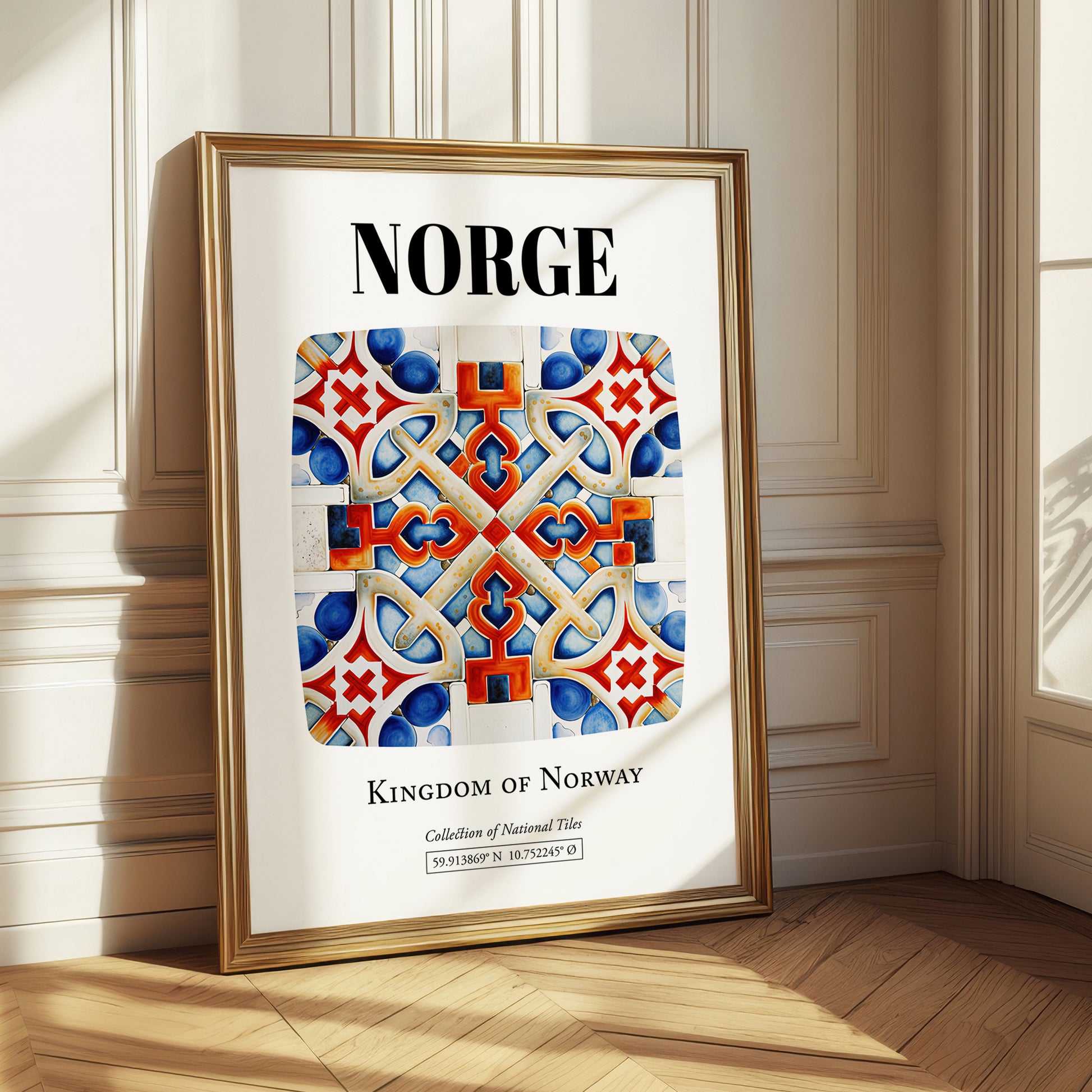 Norge, Norway – Travel Poster, styled in a charming Paris street view