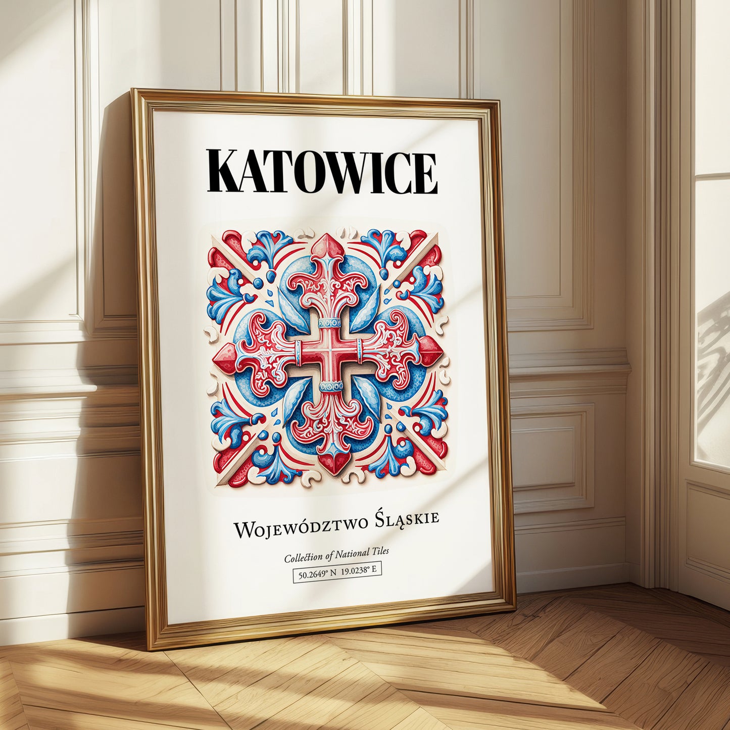 Katowice, Poland – Away From Home Poster, styled in a charming Paris street view