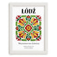 Łódź, Poland – Wanderlust-Inspired Poster, placed in minimal white frame