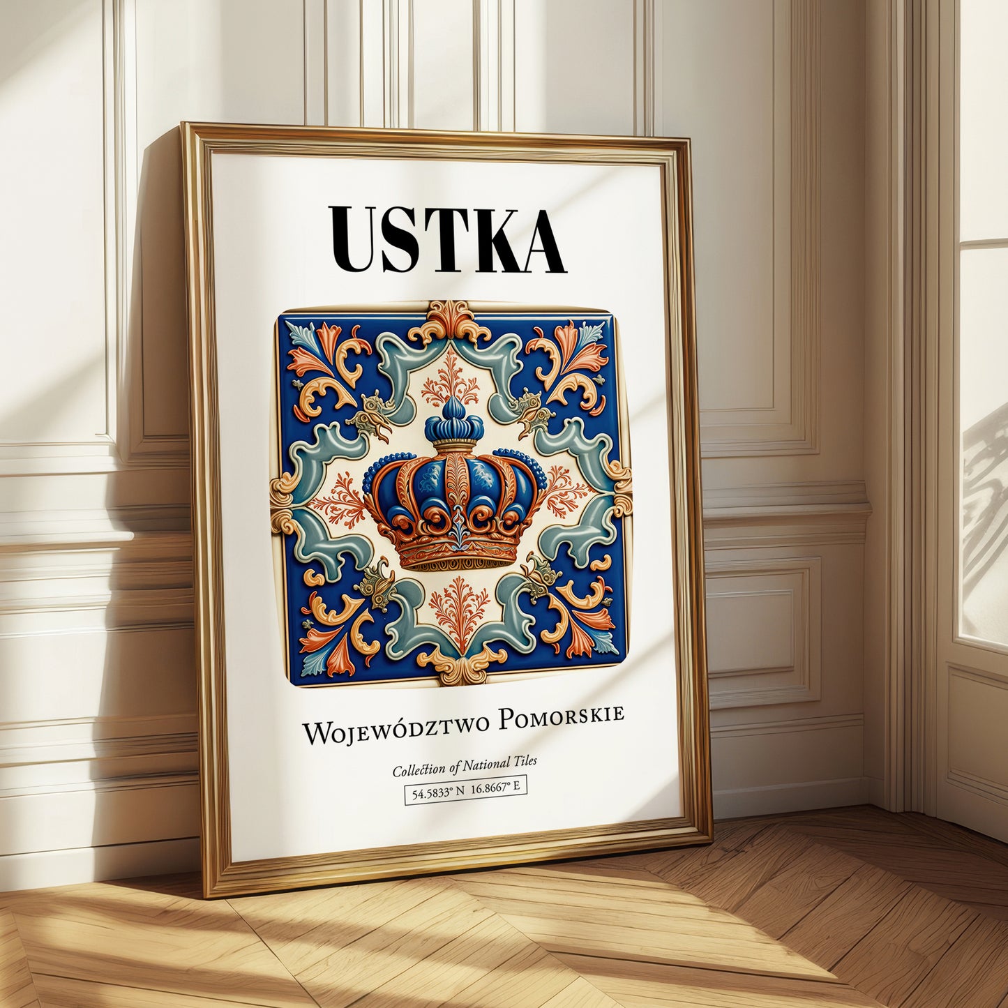 Ustka, Poland – Travel Print, styled in a charming Paris street view