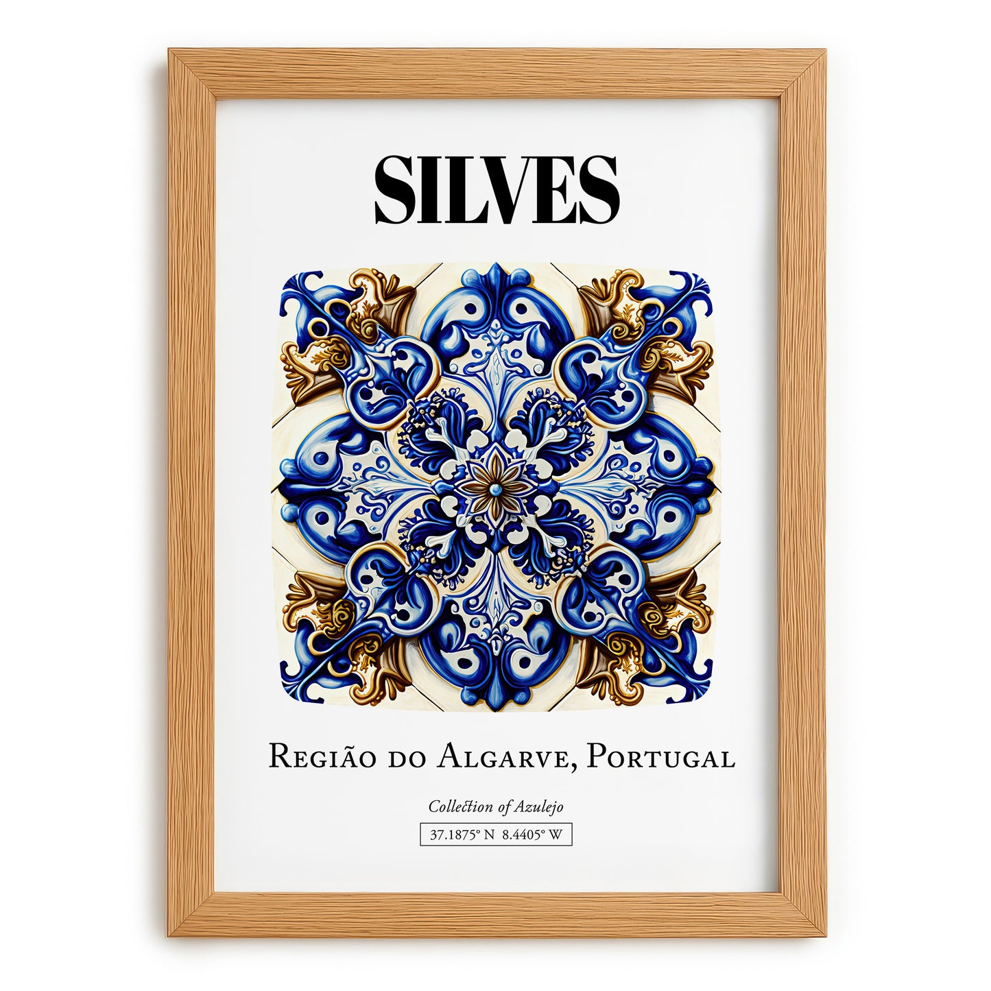 Silves, Portugal – Travel Poster, set in oak frame