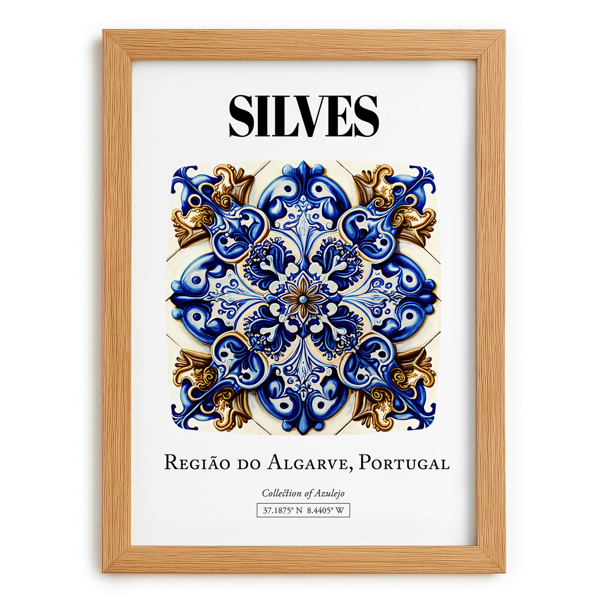Silves, Portugal – Travel Poster, set in oak frame