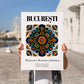 București, România – Travel Poster, no-text version framed in wood