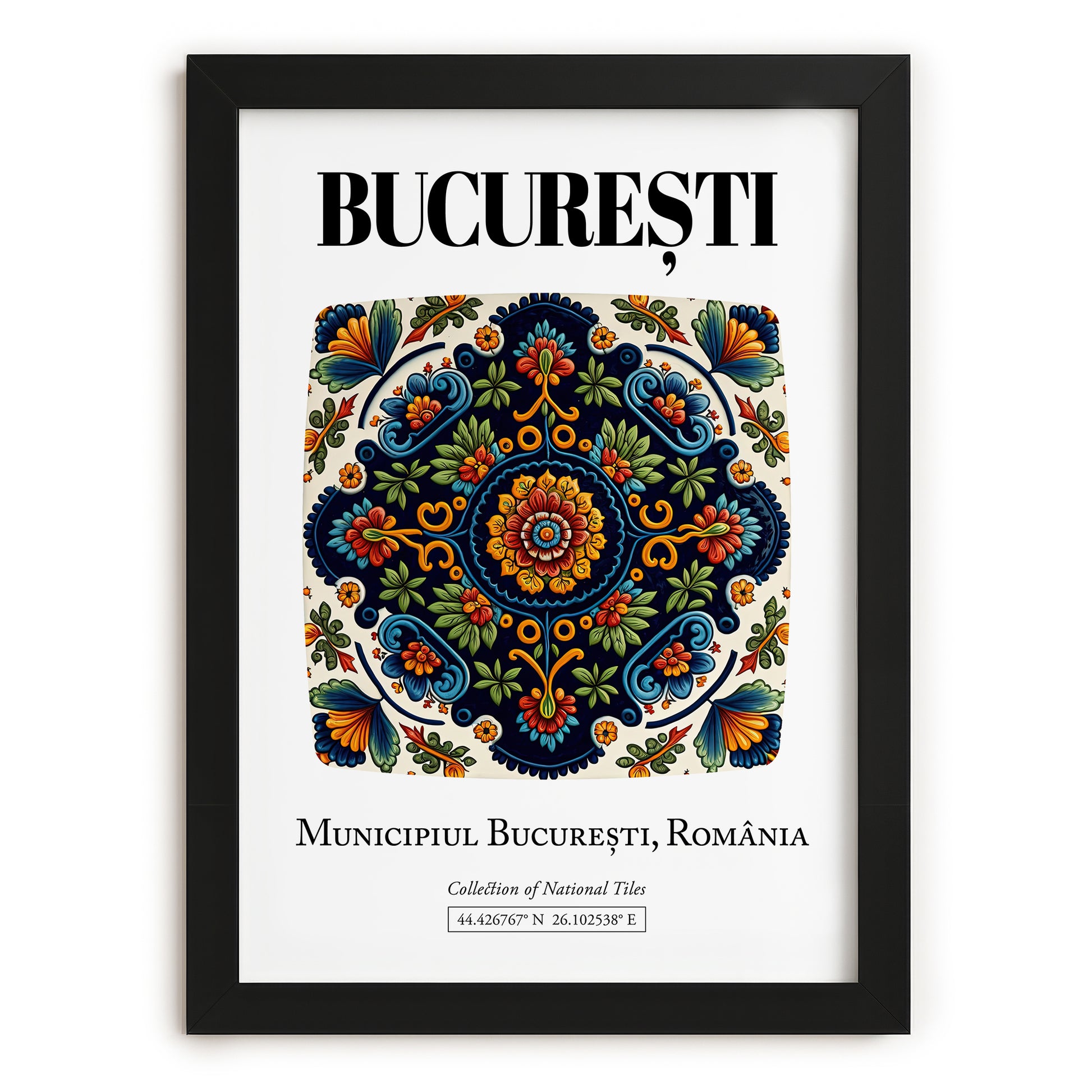 București, România – Travel Poster, in sleek black frame