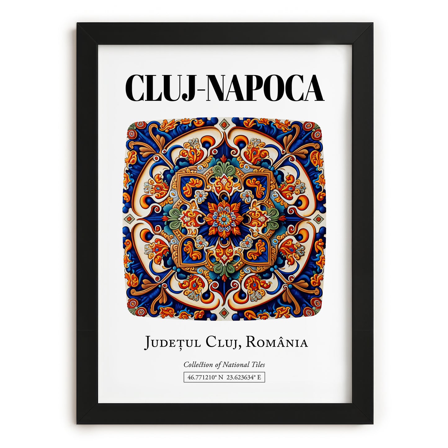 Cluj-napoca, Romania – Travel Print, in sleek black frame