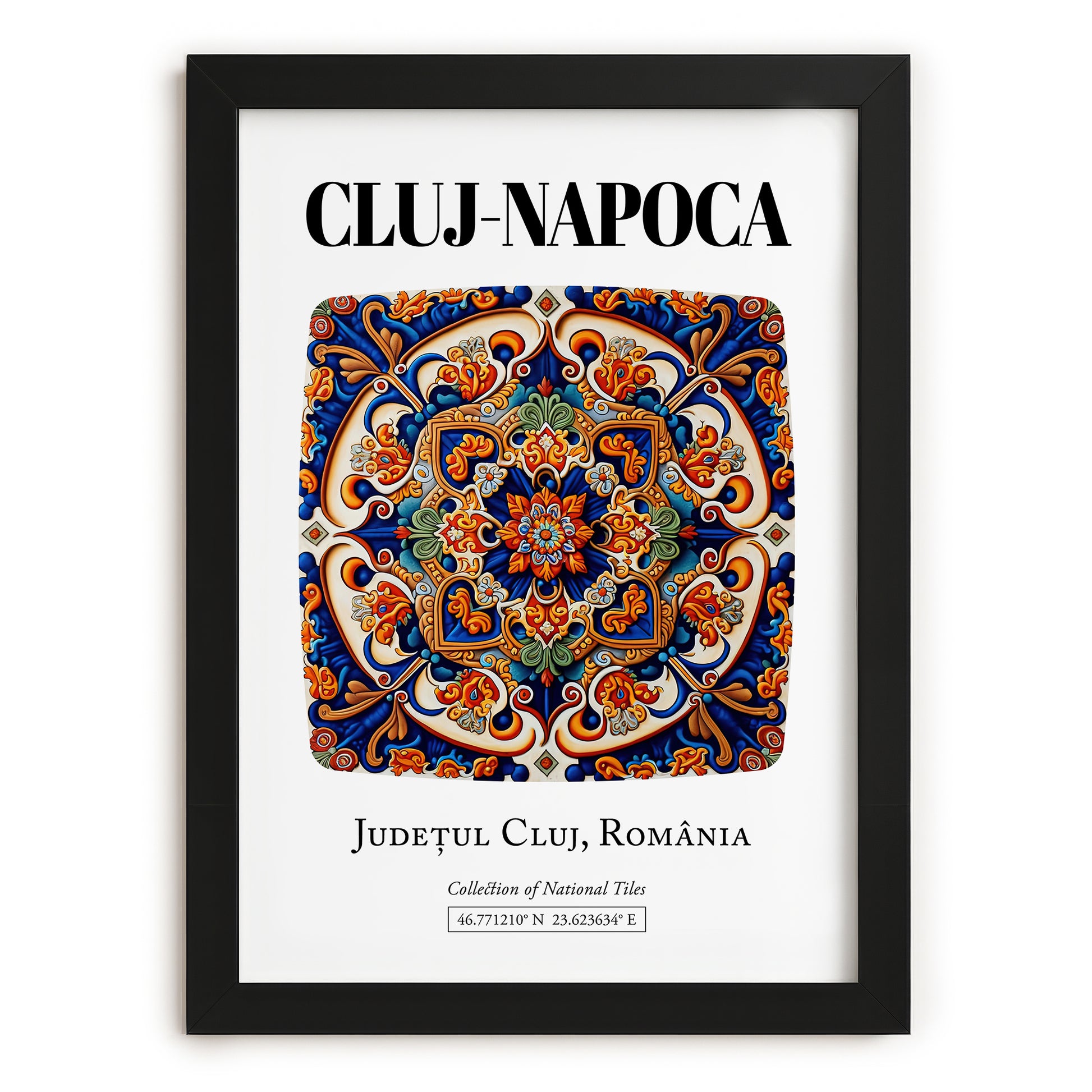 Cluj-napoca, Romania – Travel Print, in sleek black frame