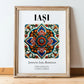 Iași, Romania – Cityscape Wall Art, in wooden frame leaning on the floor