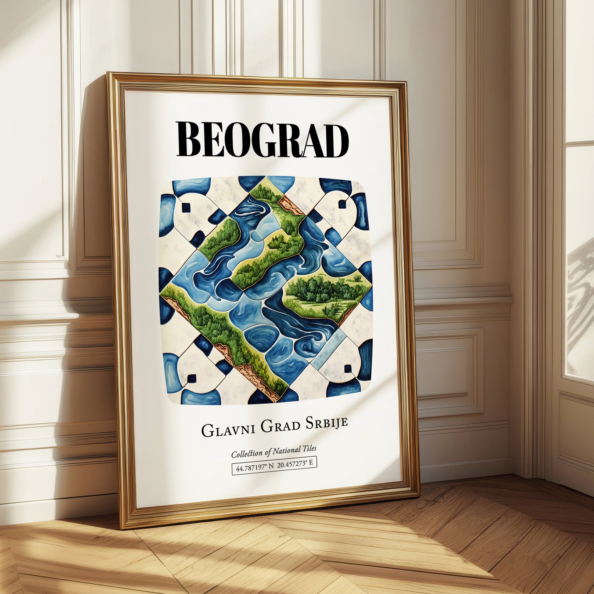 Beograd, Romania – Travel Wall Art, styled in a charming Paris street view