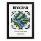 Beograd, Romania – Travel Wall Art, in sleek black frame