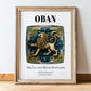 Oban, Scotland – Travel Wall Art, in wooden frame leaning on the floor