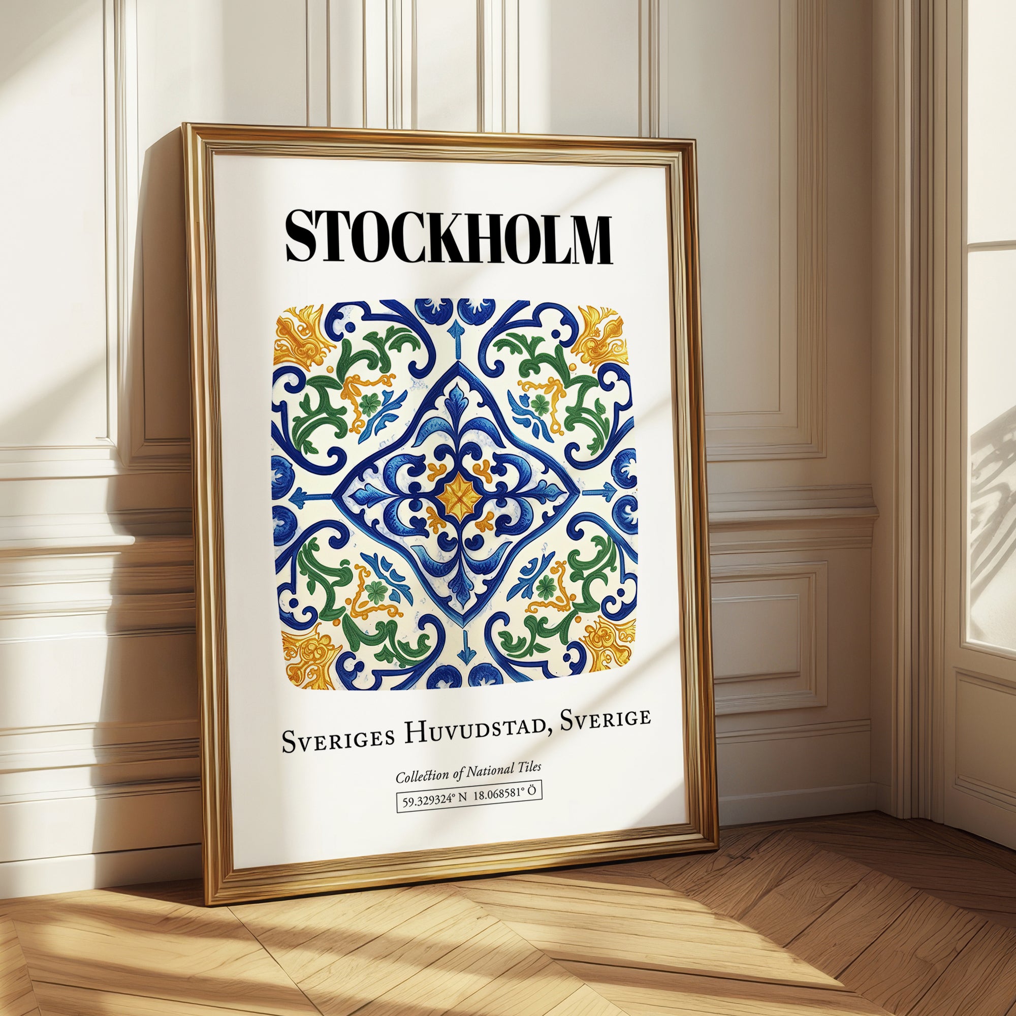Stockholm, Sweden – Travel Wall Art, styled in a charming Paris street view