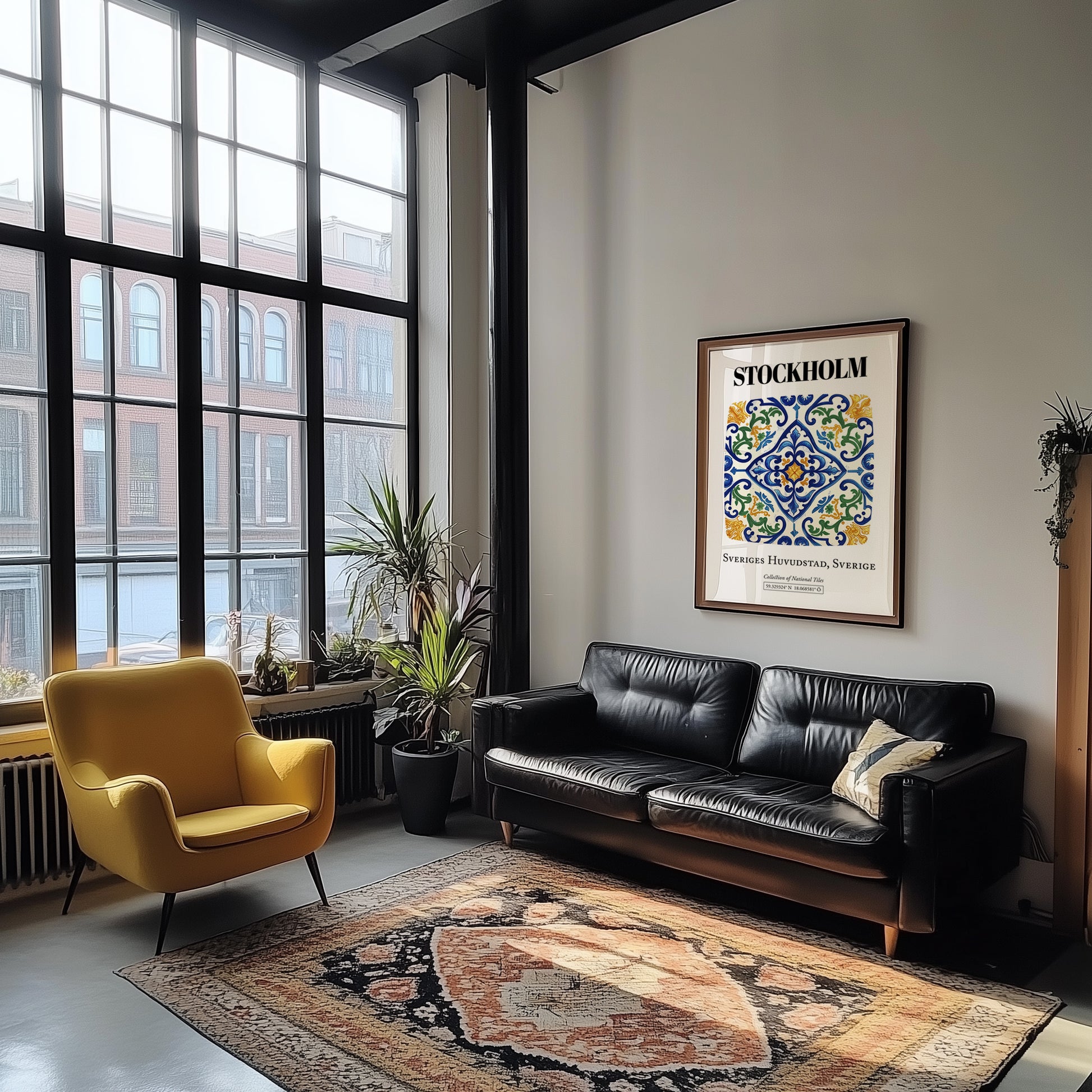 Stockholm, Sweden – Travel Wall Art, unframed on coastal sand
