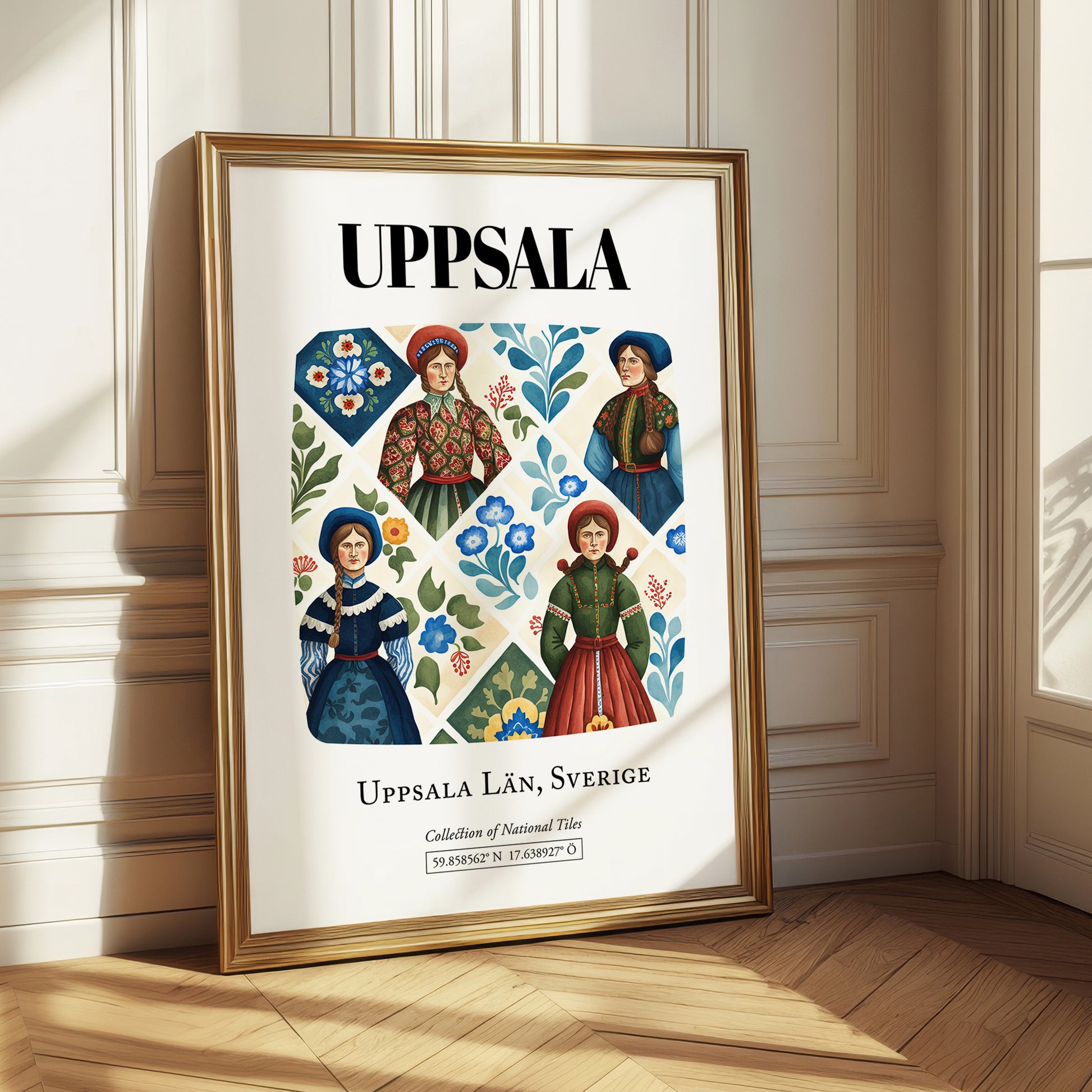 Uppsala, Sweden – Travel Poster, styled in a charming Paris street view