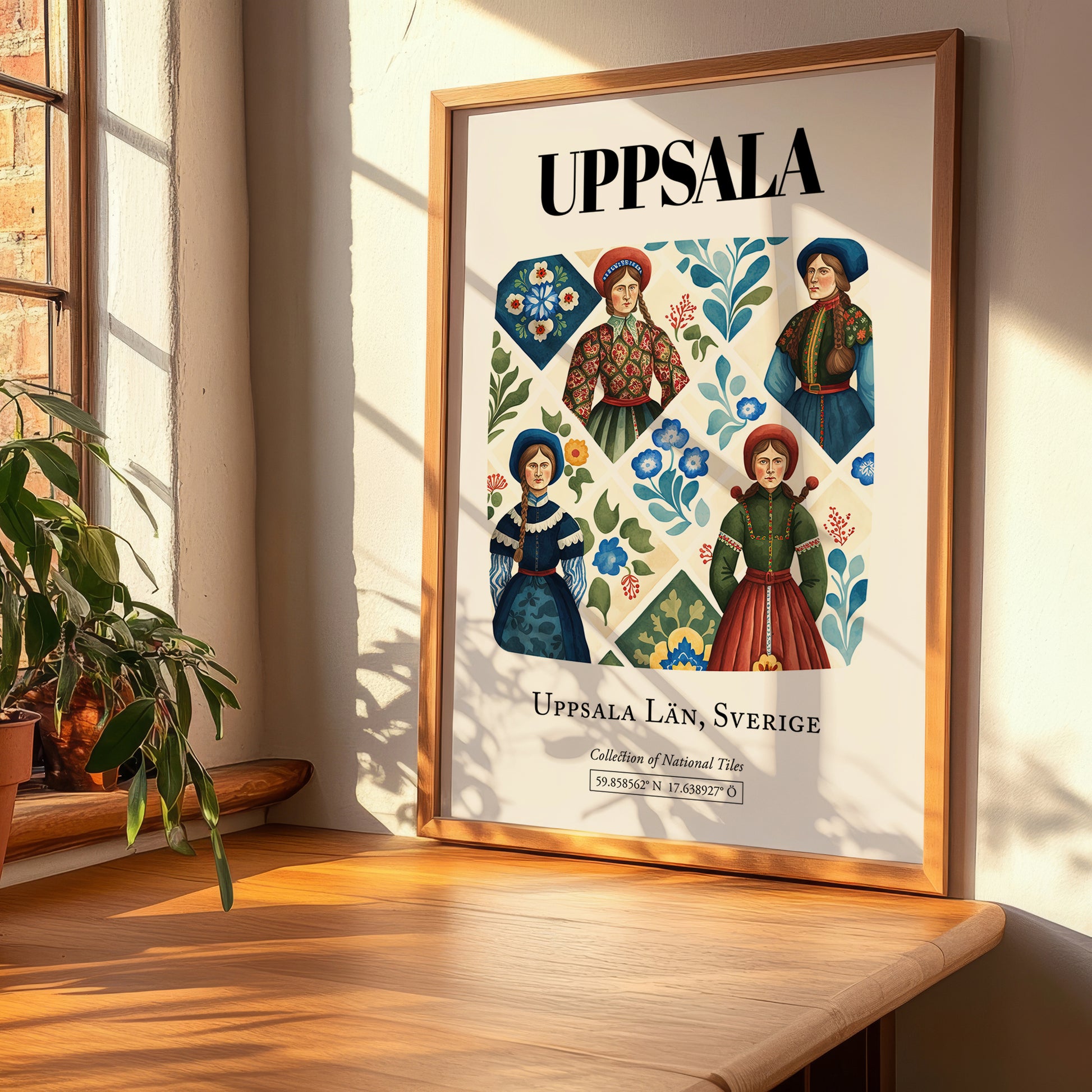 Uppsala, Sweden – Travel Poster, clean layout with no caption