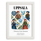 Uppsala, Sweden – Travel Poster, placed in minimal white frame