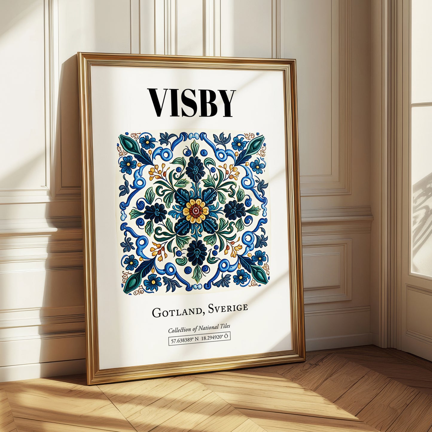 Visby, Sweden – Travel Poster, styled in a charming Paris street view