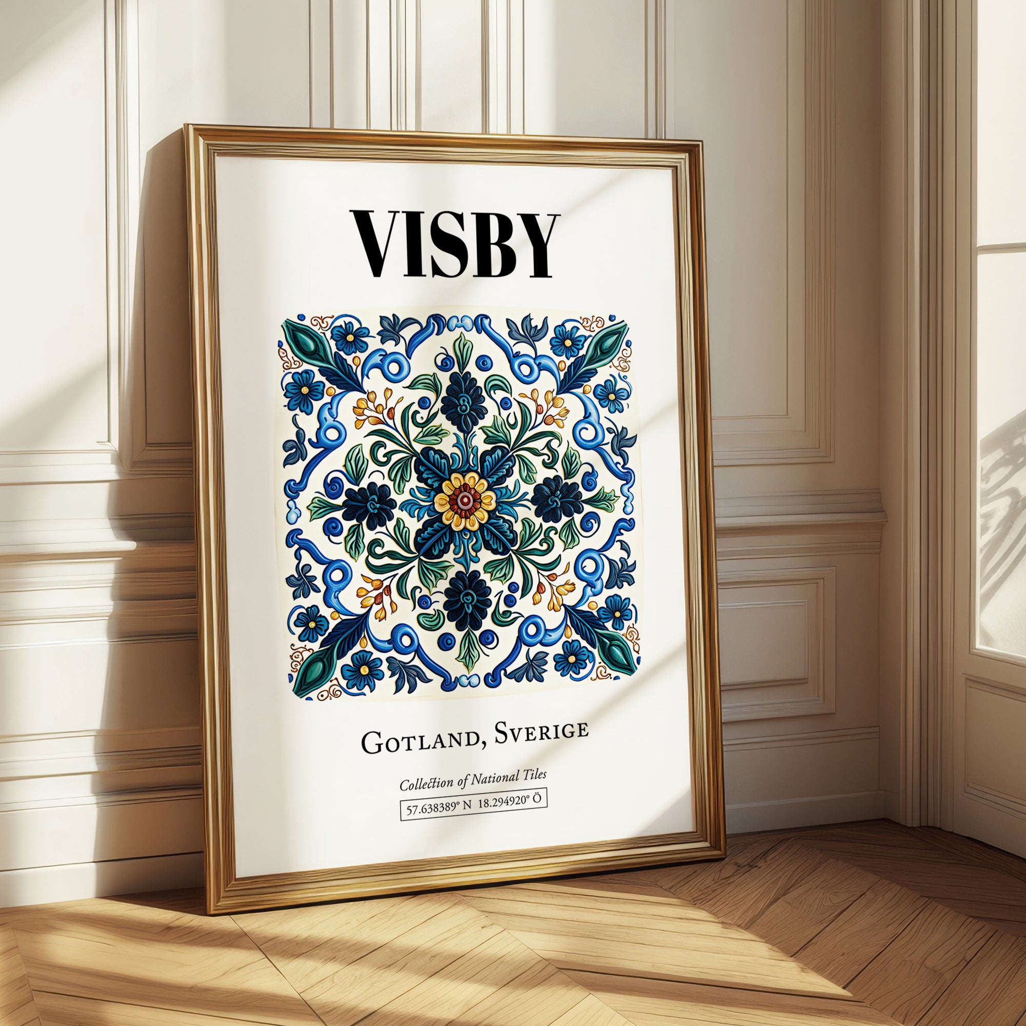 Visby, Sweden – Travel Poster, styled in a charming Paris street view