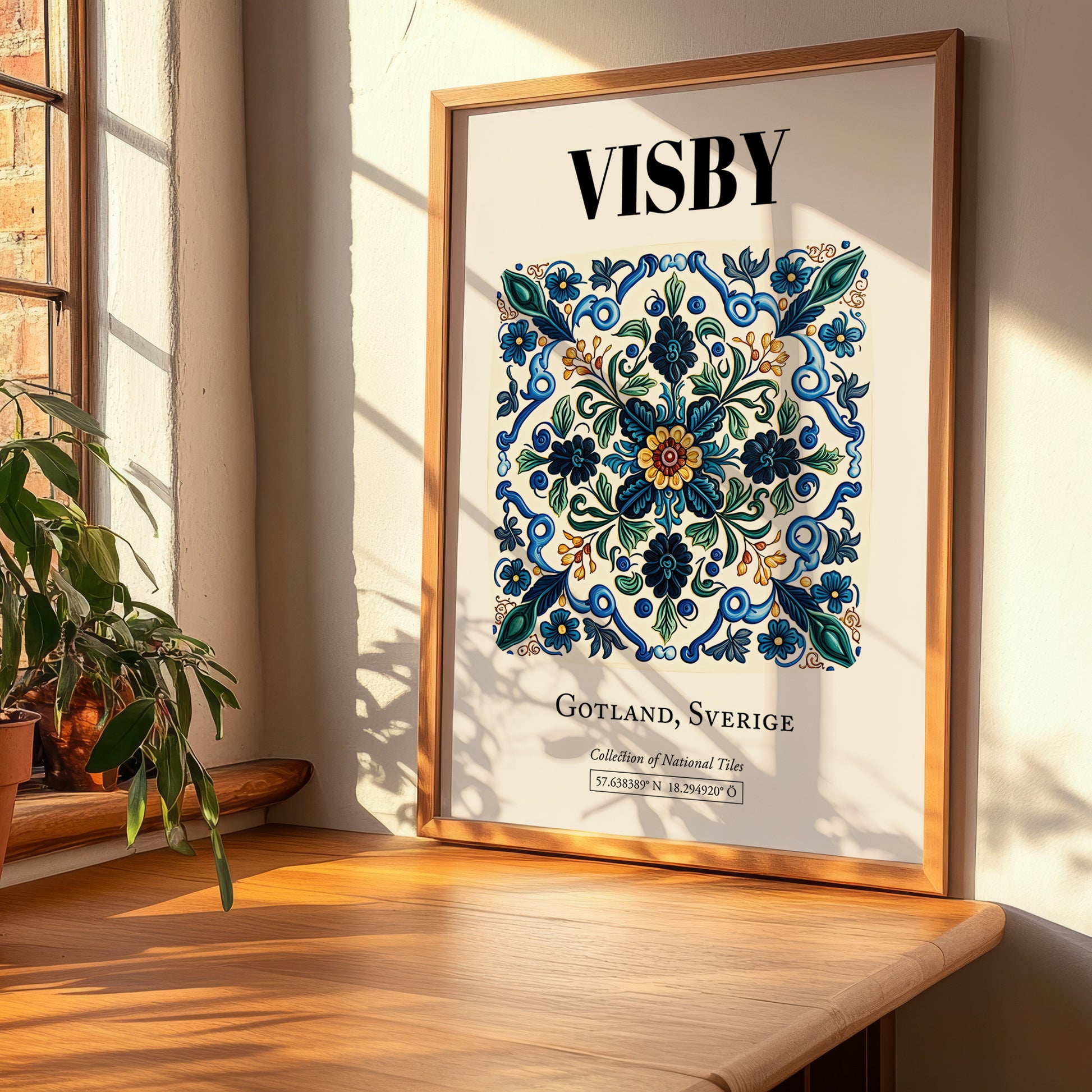 Visby, Sweden – Travel Poster, clean layout with no caption