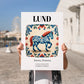 Lund, Sweden – Dream Destination Decor, no-text version framed in wood