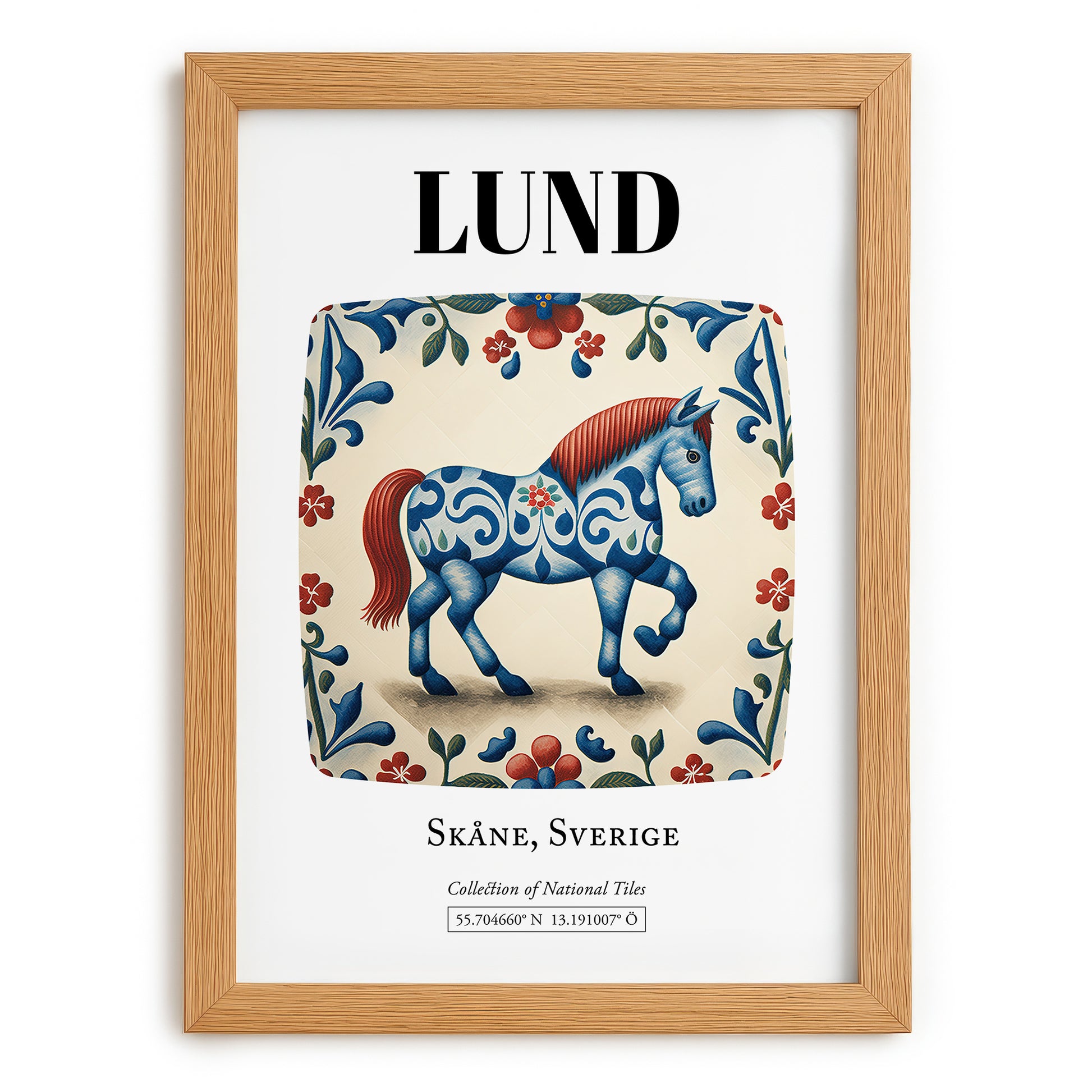 Lund, Sweden – Dream Destination Decor, set in oak frame