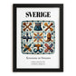 Sverige, Sweden – Away From Home Poster, in sleek black frame
