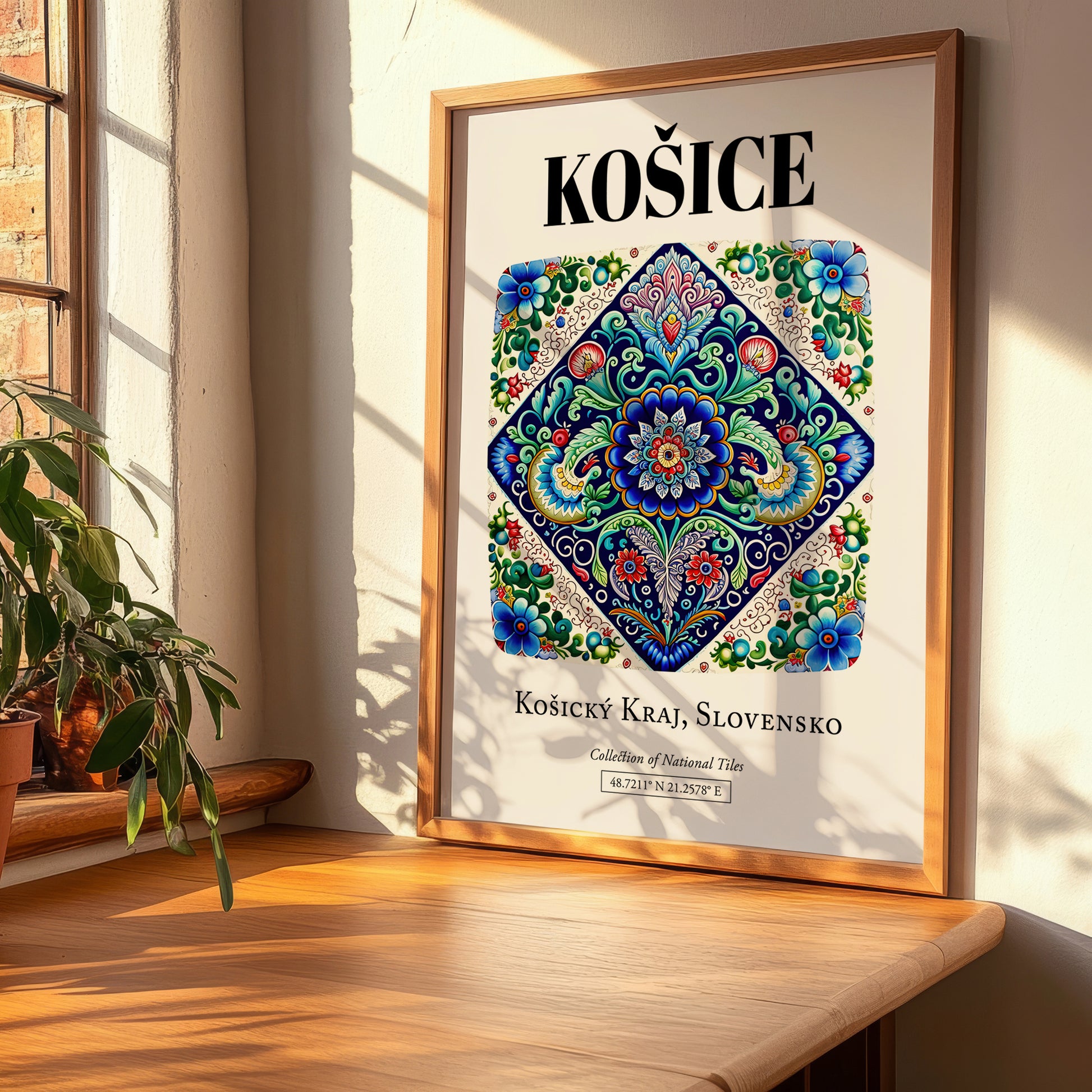 Košice, Slovakia – Travel Print, clean layout with no caption