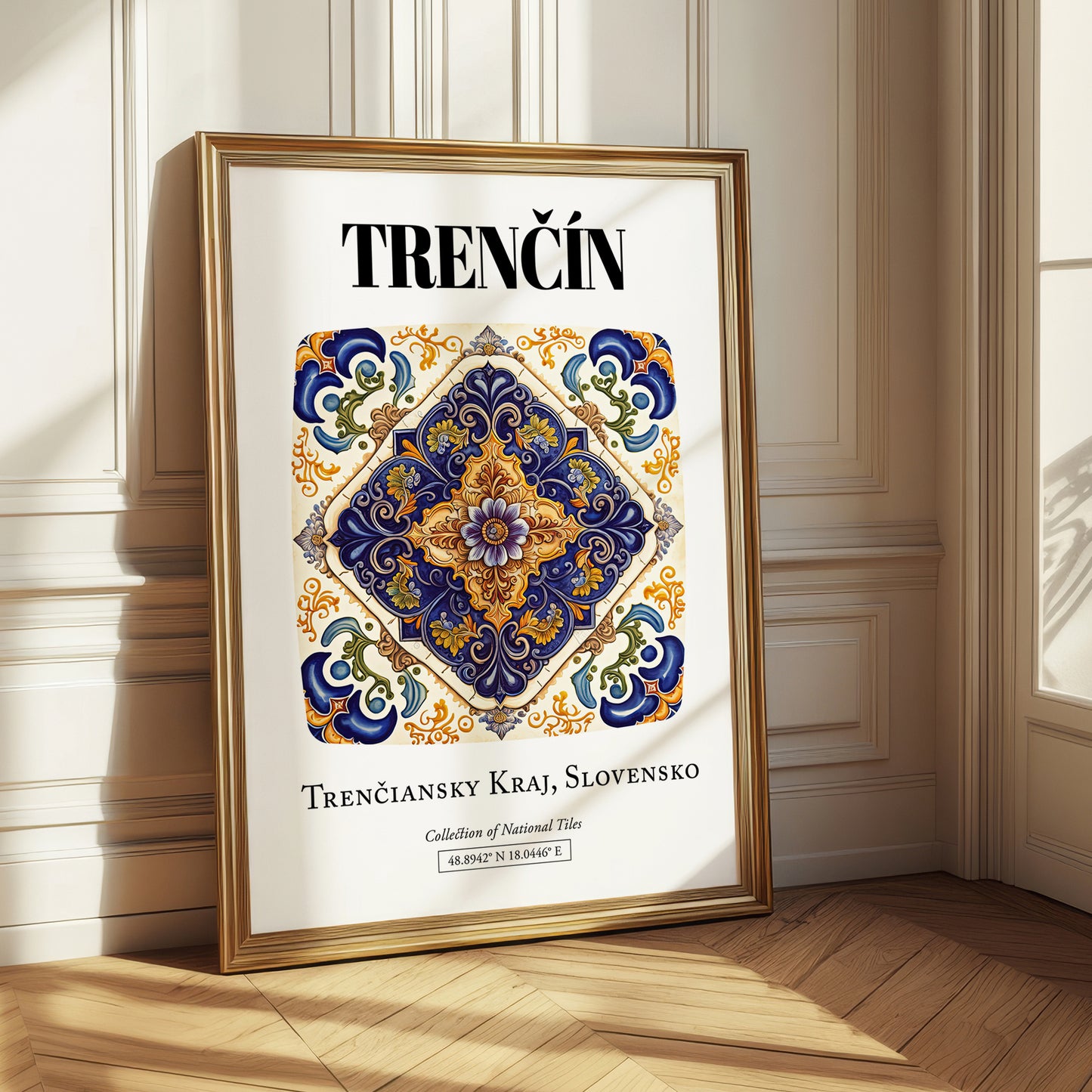 Trenčín, Slovakia – Travel Poster, styled in a charming Paris street view