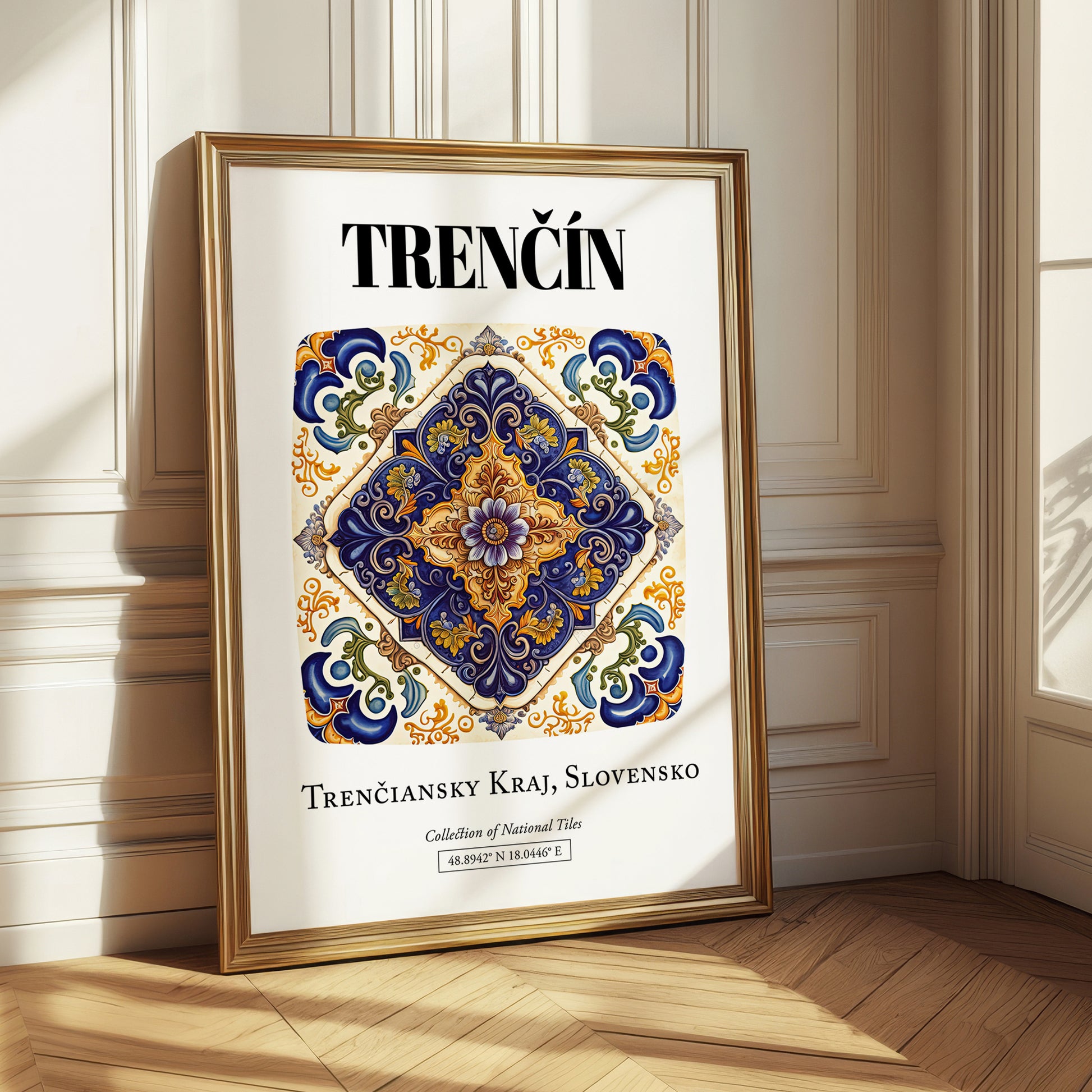 Trenčín, Slovakia – Travel Poster, styled in a charming Paris street view