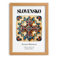 Slovensko, Slovakia – Travel Print, set in oak frame