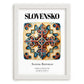 Slovensko, Slovakia – Travel Print, placed in minimal white frame