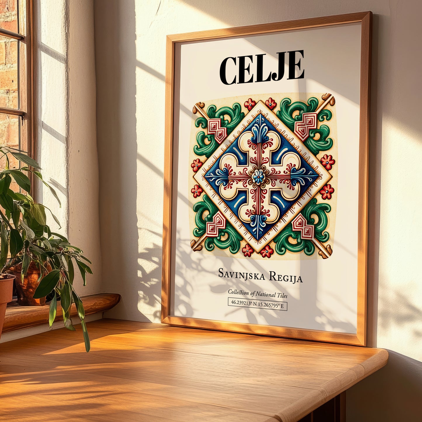 Celje, Slovenia – Minimalist Travel Print, clean layout with no caption