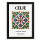 Celje, Slovenia – Minimalist Travel Print, in sleek black frame