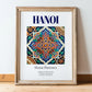 Hanoi, Vietnam – Travel Print, in wooden frame leaning on the floor