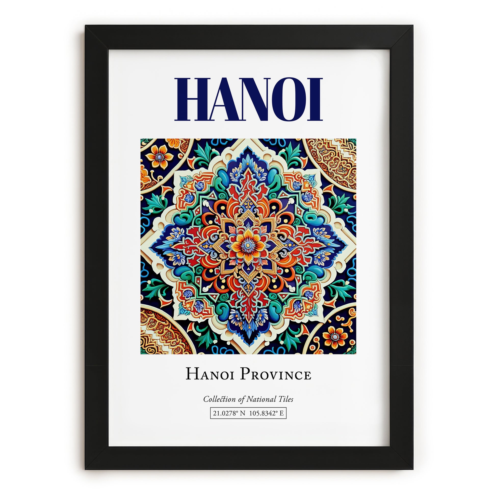 Hanoi, Vietnam – Travel Print, in sleek black frame