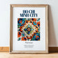 Ho Chi Minh City, Vietnam – Vintage Travel Poster, in wooden frame leaning on the floor