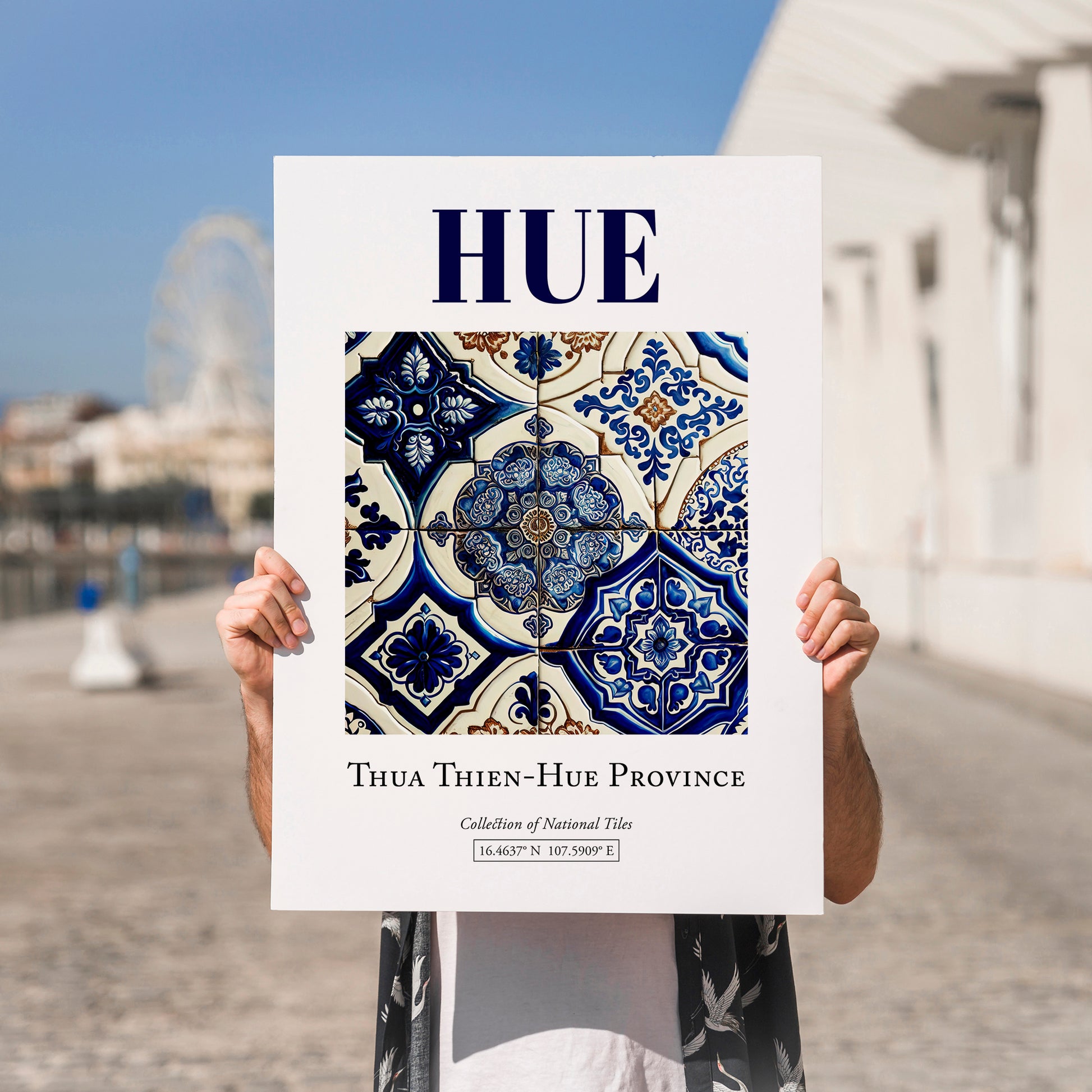 Hue, Vietnam – Travel Memories Wall Print, no-text version framed in wood