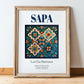 Sapa, Vietnam – Travel Wall Decor, in wooden frame leaning on the floor