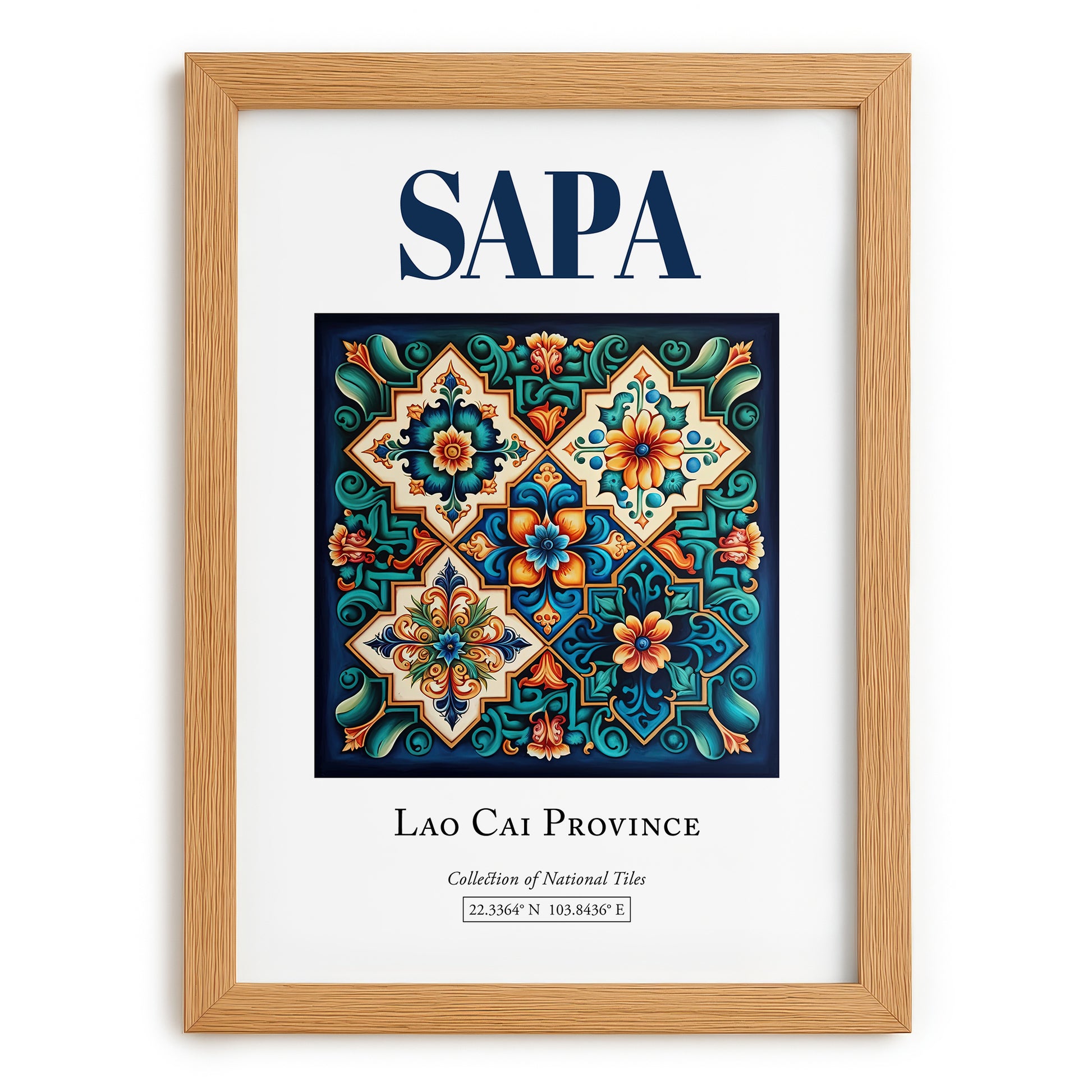 Sapa, Vietnam – Travel Wall Decor, set in oak frame