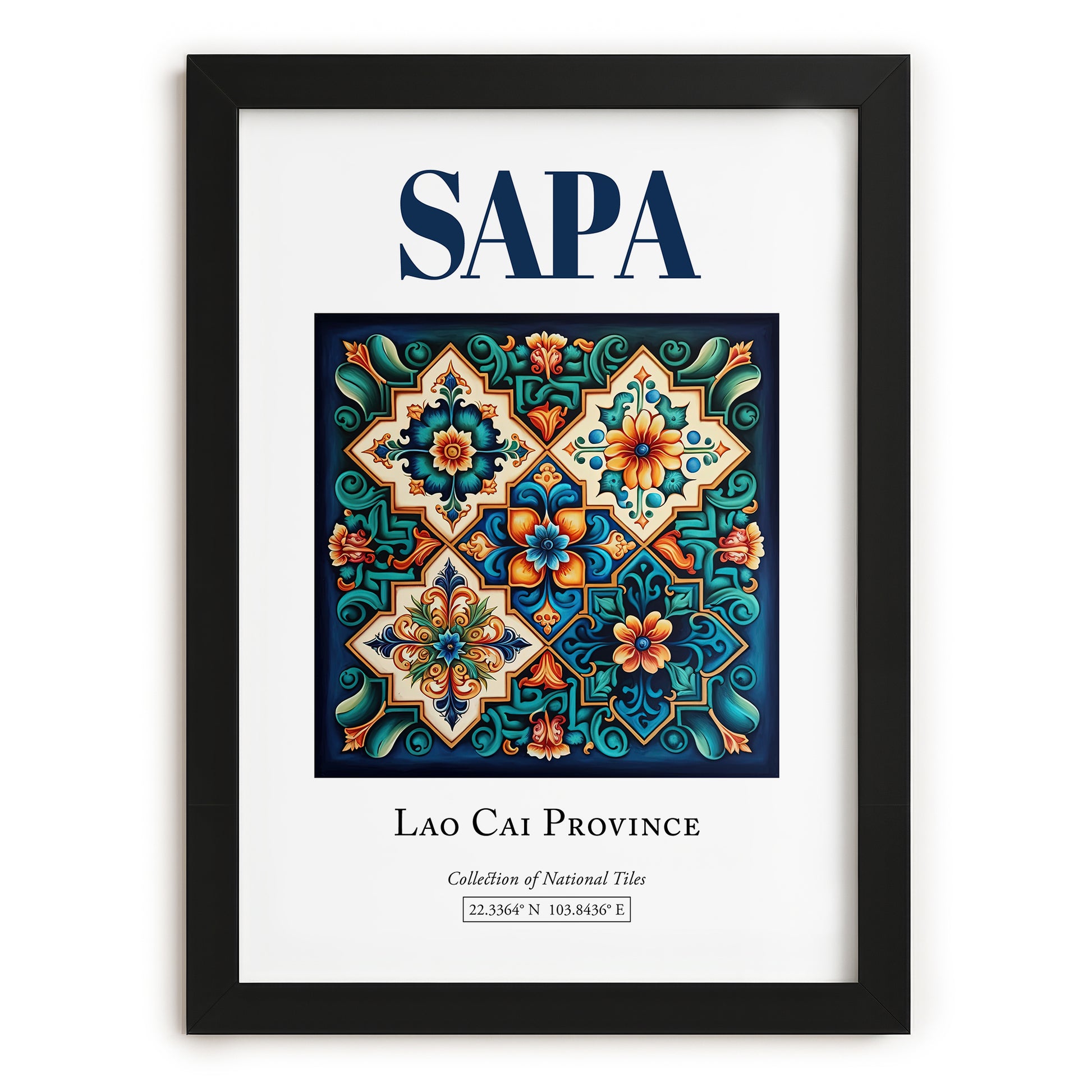 Sapa, Vietnam – Travel Wall Decor, in sleek black frame