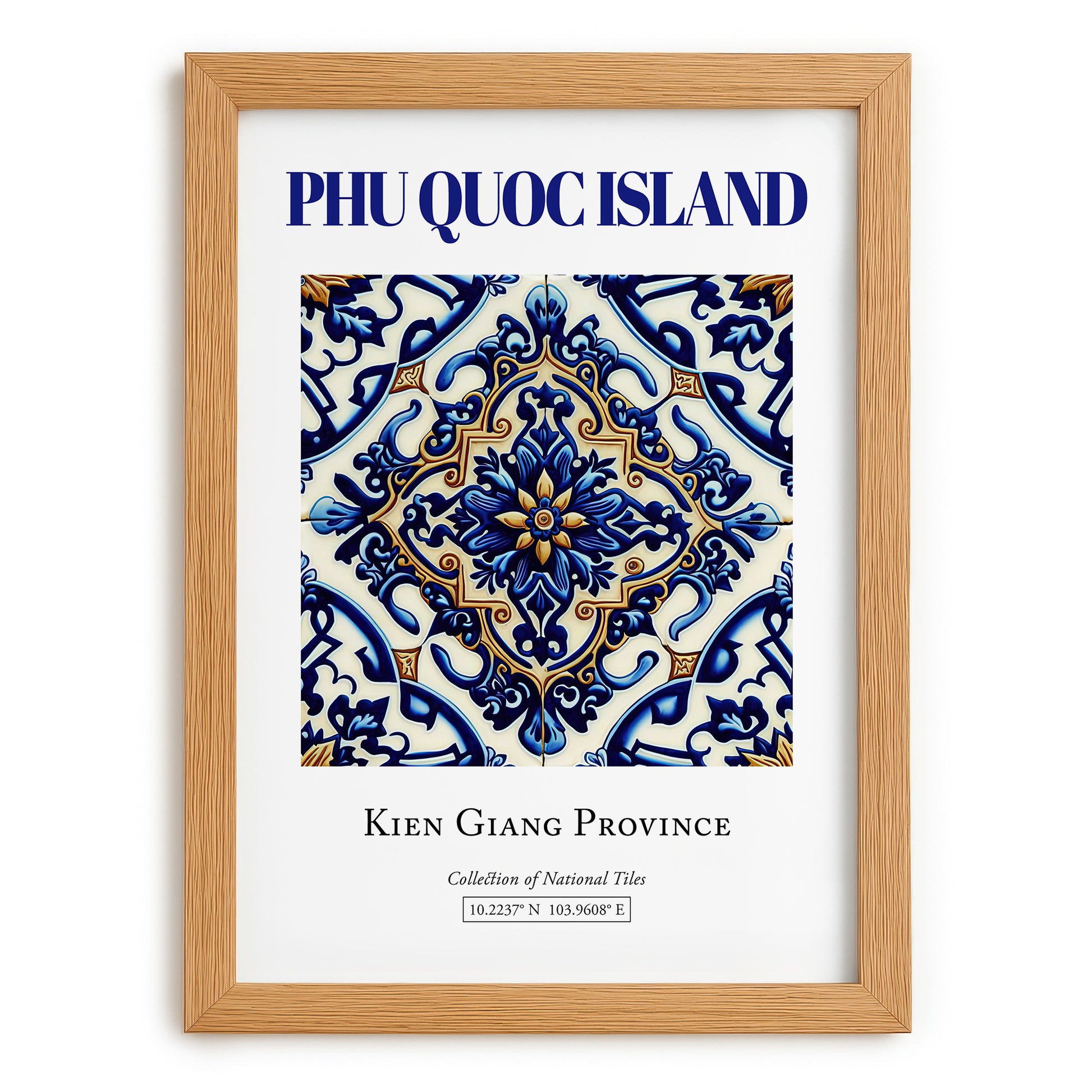 Phu Quoc Island, Vietnam – Cultural Heritage Wall Art, set in oak frame
