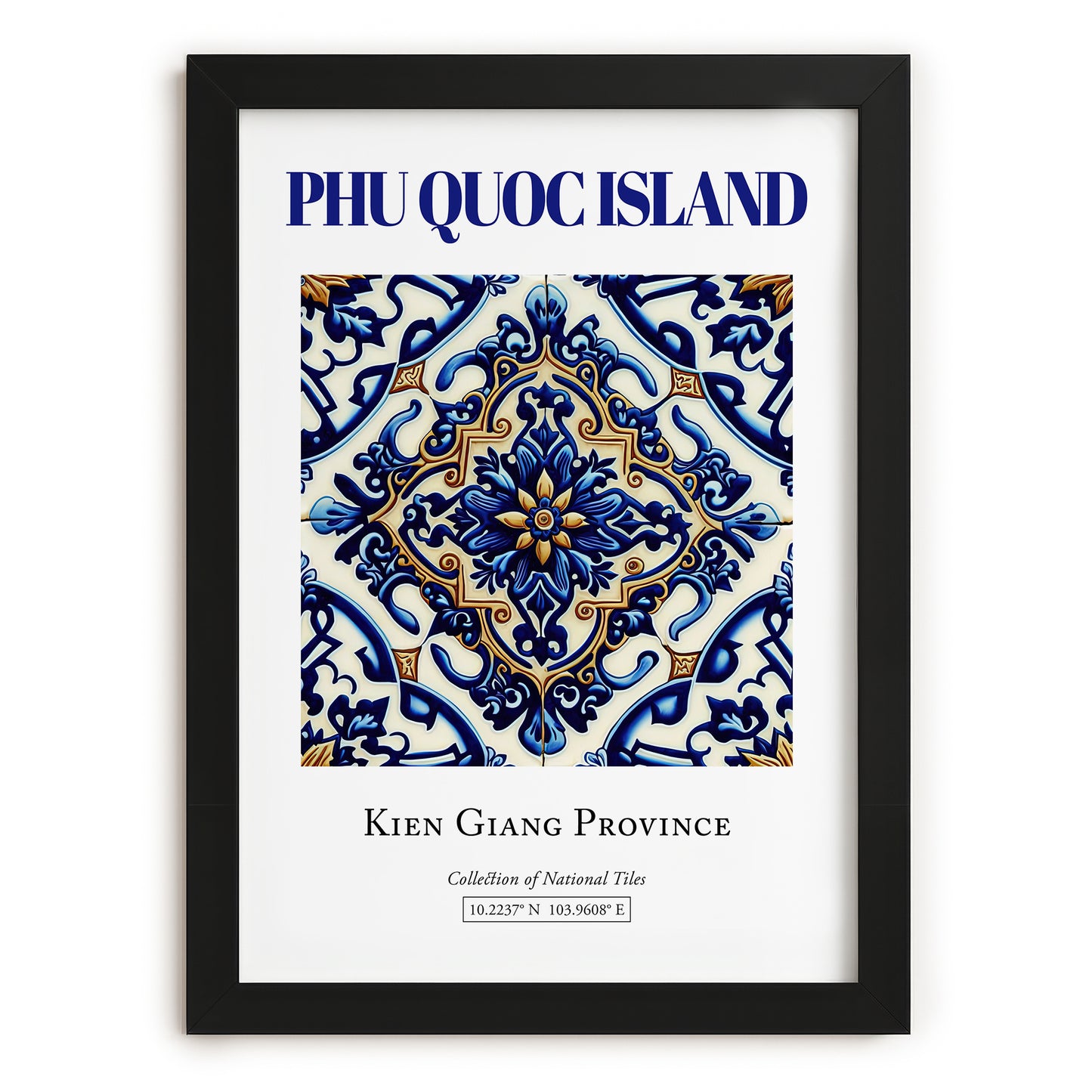 Phu Quoc Island, Vietnam – Cultural Heritage Wall Art, in sleek black frame
