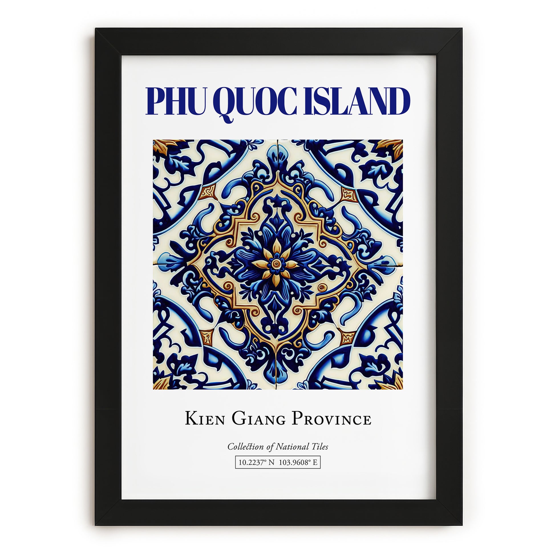 Phu Quoc Island, Vietnam – Cultural Heritage Wall Art, in sleek black frame