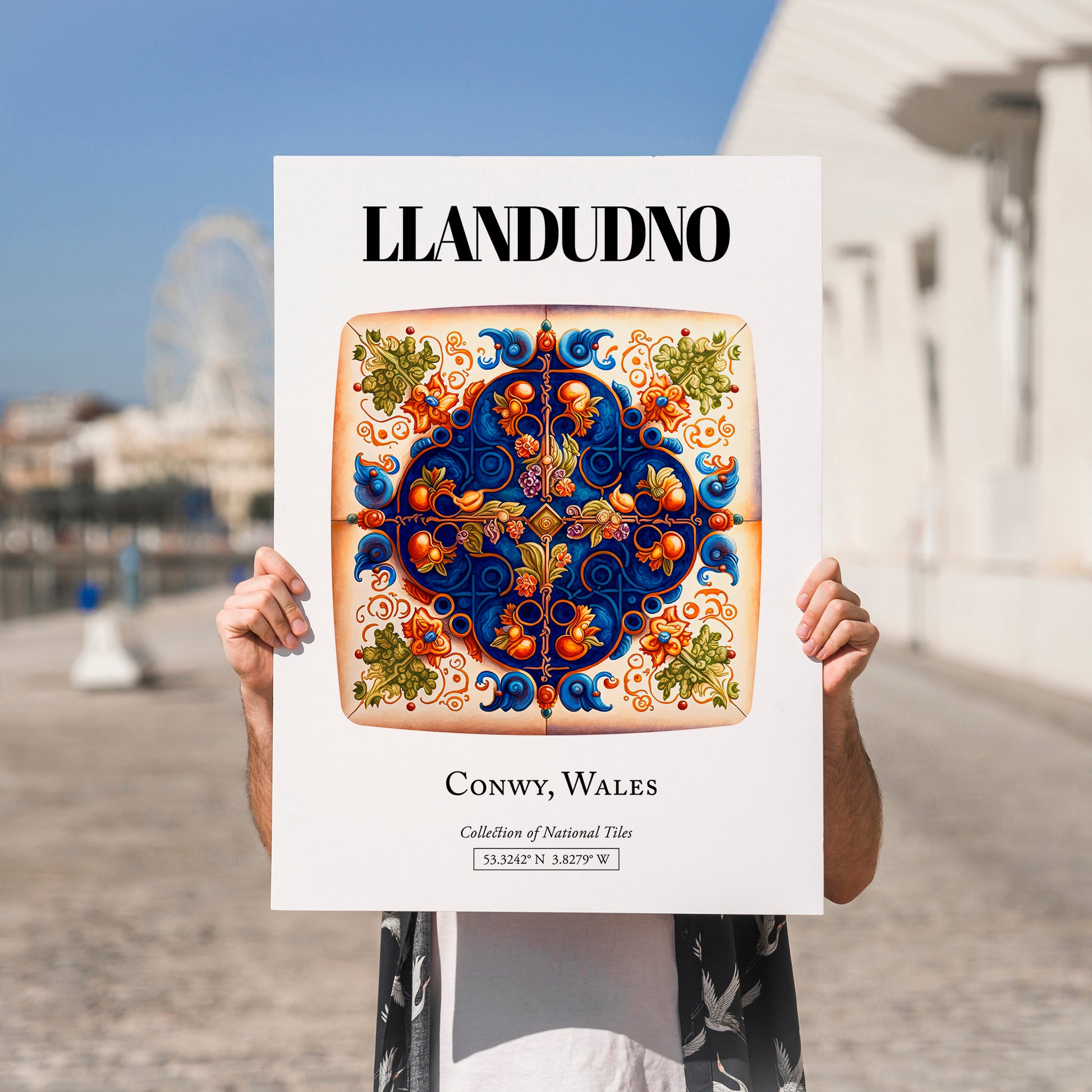 Llandudno, Wales – Travel Wall Decor, no-text version framed in wood