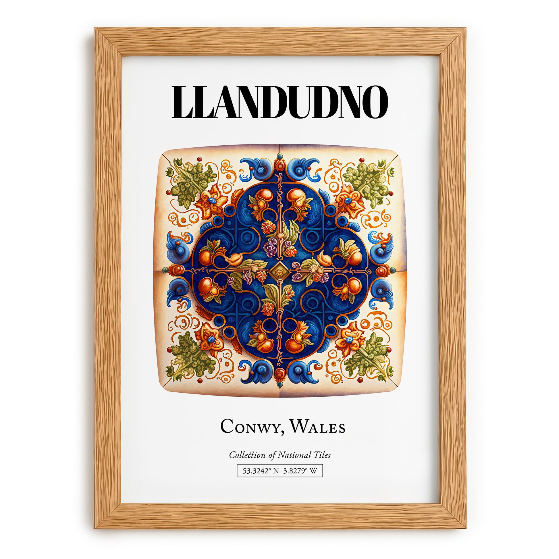 Llandudno, Wales – Travel Wall Decor, set in oak frame