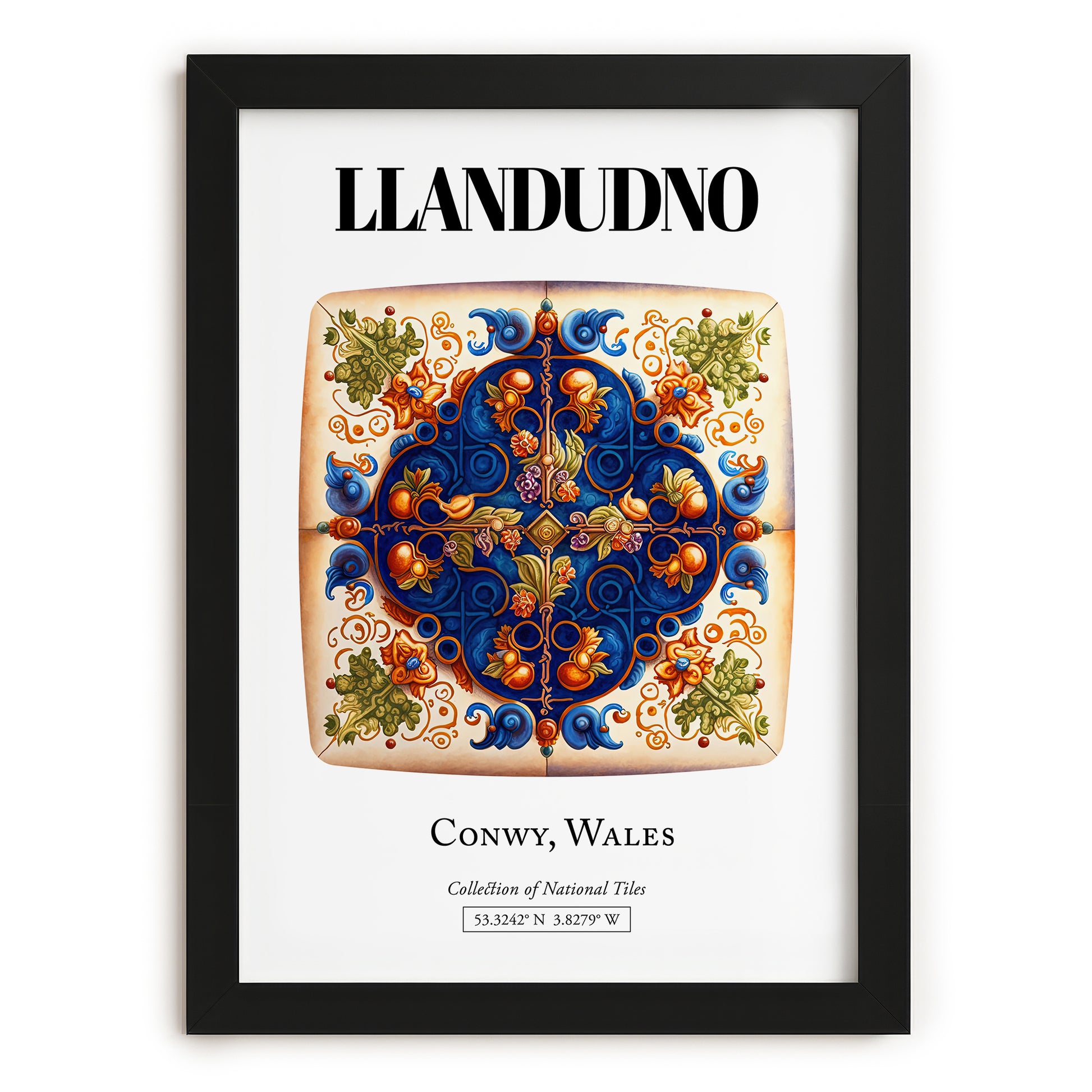 Llandudno, Wales – Travel Wall Decor, in sleek black frame
