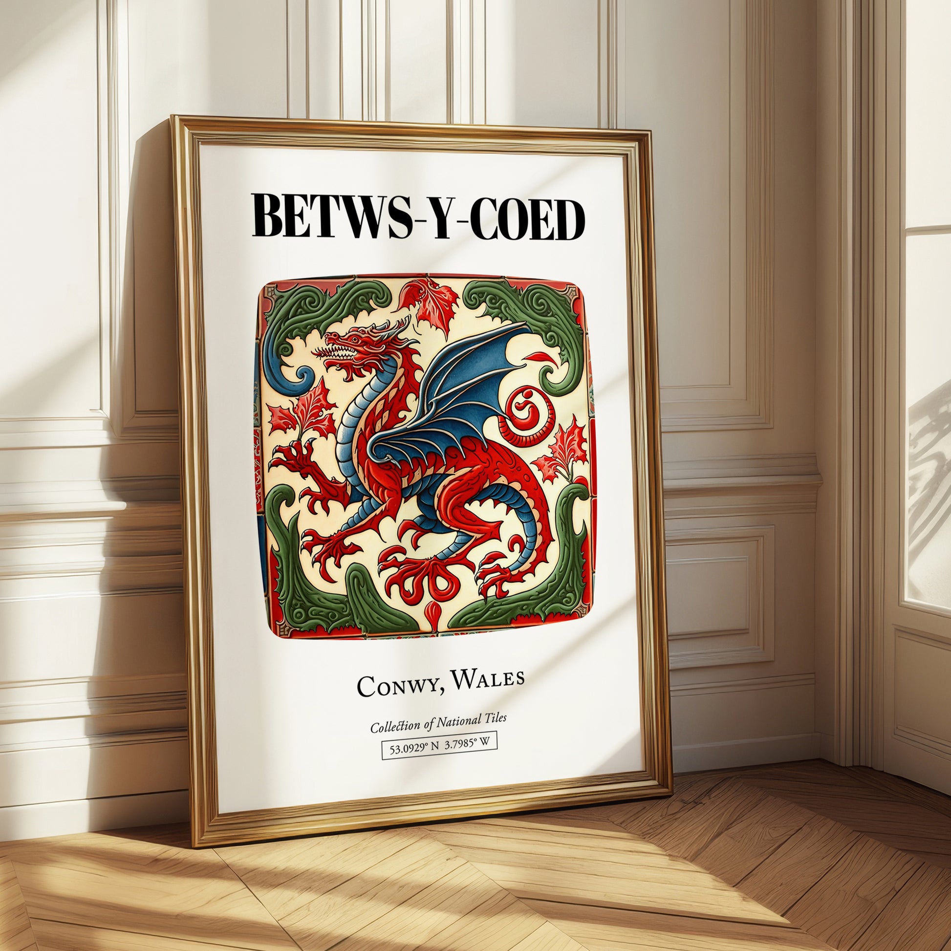 Betws-y-coed, Wales – Travel Print, styled in a charming Paris street view