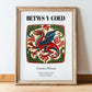 Betws-y-coed, Wales – Travel Print, in wooden frame leaning on the floor
